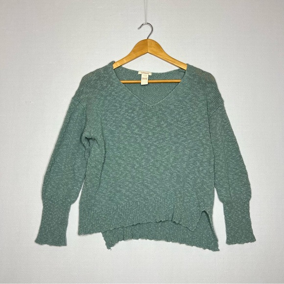 Sundance Tops - Sundance Blue Knit Long Sleeve Sweat Shirt Womens Top Size L